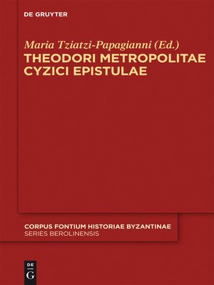 cover image of Theodori Metropolitae Cyzici Epistulae